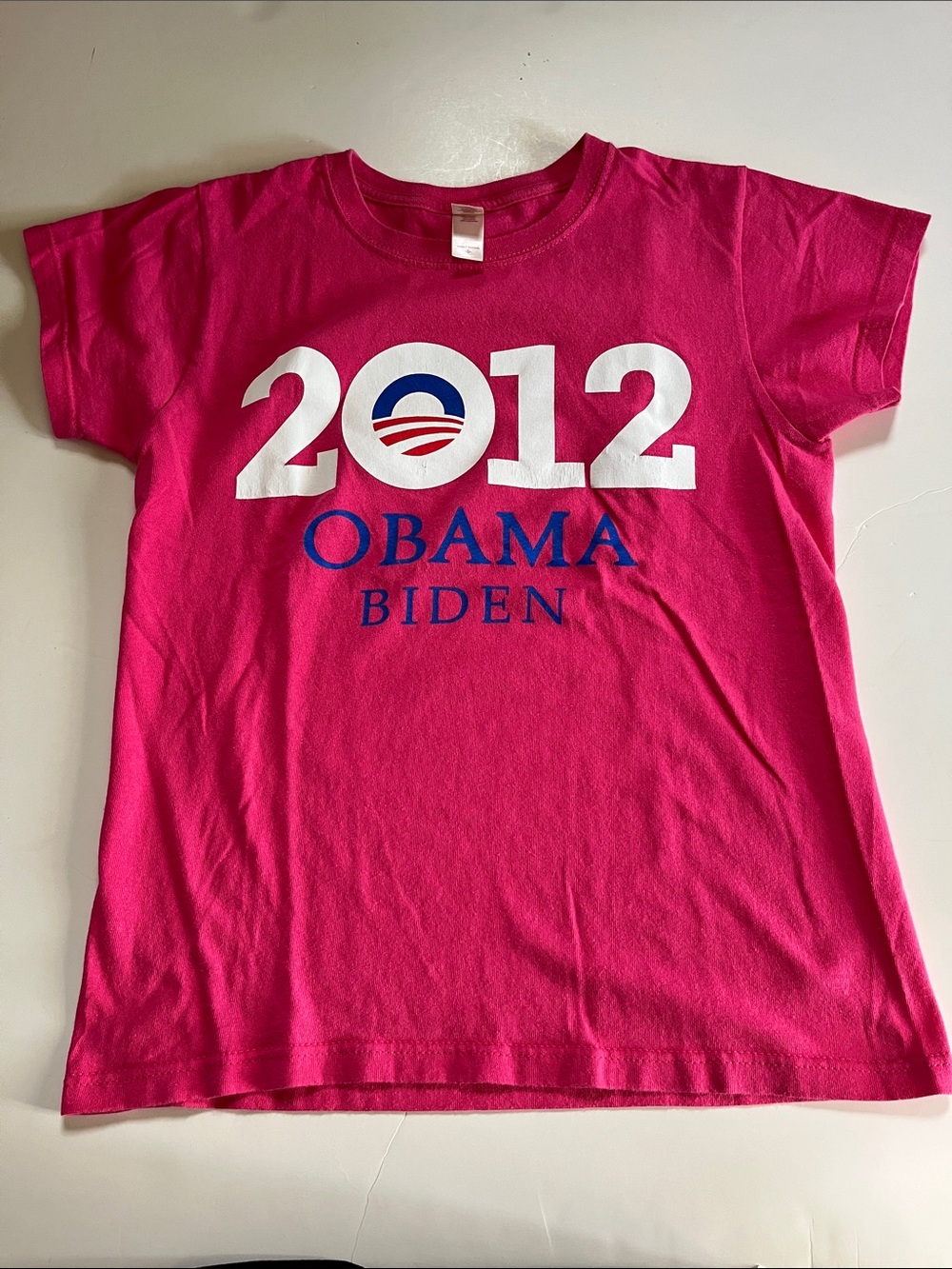 Pink '2012 Obama Biden' Adult T-Shirt Small